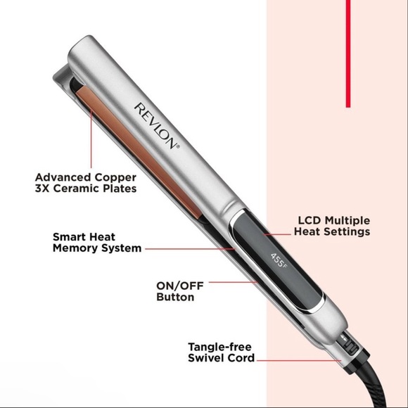 Revlon Salon Straightening Copper Flat Iron 1”. NEW - Picture 1 of 6